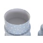 Set di Scatole per Sistemare Impilabili DKD Home Decor Rotondo Righe Bianco Blu cielo Per bambini Cartone (37,5 x 37,5 x 18 c...