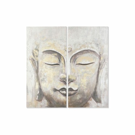 Satz mit 2 Bildern DKD Home Decor Buddha Orientalisch (120 x 3,7 x 120 cm) von DKD Home Decor, Leinwanddrucke - Ref: S3028208...