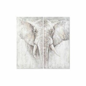 Satz mit 2 Bildern DKD Home Decor Elefant Kolonial 120 x 3,7 x 120 cm von DKD Home Decor, Leinwanddrucke - Ref: S3028209, Pre...