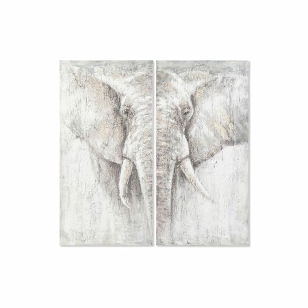 Conjunto de 2 quadros DKD Home Decor Elefante Colonial 120 x 3,7 x 120 cm | Tienda24 - Global Online Shop Tienda24.eu