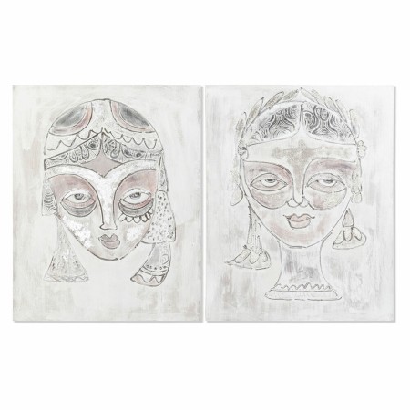 Cadre DKD Home Decor 80 x 3,7 x 100 cm Visage Colonial (2 Unités) de DKD Home Decor, Impressions sur toile - Réf : S3028210, ...