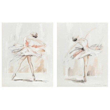 Painting DKD Home Decor 80 x 3,7 x 100 cm Ballet Dancer Romantic (2 Units) by DKD Home Decor, Prints on Canvas - Ref: S302821...