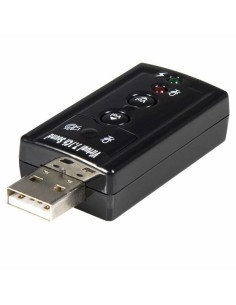 External Sound Card USB Startech ICUSBAUDIOB Black | Tienda24 Tienda24.eu