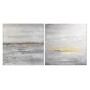 Cadre DKD Home Decor 100 x 2,8 x 100 cm Abstrait Moderne (2 Unités) de DKD Home Decor, Impressions sur toile - Réf : S3028314...