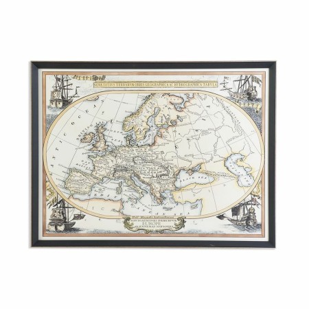 Painting DKD Home Decor Black Beige Crystal polystyrene World Map Neoclassical 83,5 x 3 x 63,5 cm by DKD Home Decor, Prints o...