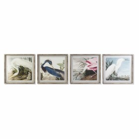 Quadro DKD Home Decor 60 x 2,5 x 60 cm Uccello Orientale (4 Pezzi) di DKD Home Decor, Stampe e quadri su tela - Rif: S3028405...