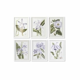 Pintura DKD Home Decor 40 x 2 x 54 cm Bloemen Shabby Chic (6 Peças) de DKD Home Decor, Impressões sobre tela - Ref: S3028412,...