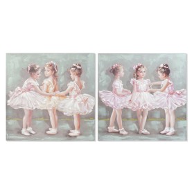 Cuadro DKD Home Decor 80 x 3 x 80 cm Bailarina Ballet Tradicional (2 Unidades) de DKD Home Decor, Impresiones sobre lienzo - ...