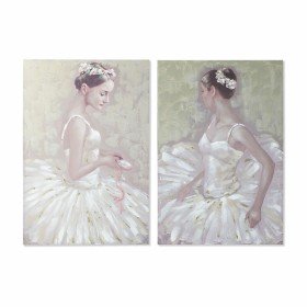 Jeu de 4 tableaux Toile Marbre Blanc 35 x 7 x 35 cm (6 Unités) | Tienda24 - Global Online Shop Tienda24.eu