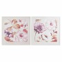 Painting DKD Home Decor Roses Romantic 70 x 3 x 70 cm (2 Units) by DKD Home Decor, Prints on Canvas - Ref: S3028549, Price: 5...