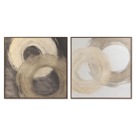 Cadre DKD Home Decor Moderne Cercles 100 x 4 x 100 cm (2 Unités) de DKD Home Decor, Impressions sur toile - Réf : S3028627, P...