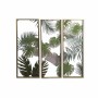 Toile DKD Home Decor 3 Pièces Tropical Feuille d'une plante (122 x 3 x 122 cm) de DKD Home Decor, Impressions sur toile - Réf...