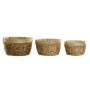 Set di Cestini DKD Home Decor Bambù Tropicale Juncus (40 x 40 x 23 cm) (3 Pezzi) di DKD Home Decor, Scatole decorative - Rif:...