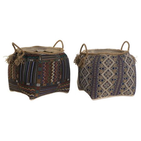 Cesta DKD Home Decor Fibra natural 41 x 41 x 40 cm Boho (2 Unidades) de DKD Home Decor, Cajas - Ref: S3028692, Precio: 86,18 ...