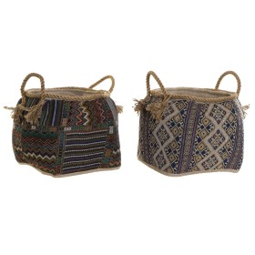 Cabaz DKD Home Decor 30 x 30 x 30 cm Fibra natural Boho (2 Unidades) de DKD Home Decor, Caixas - Ref: S3028693, Preço: 61,46 ...