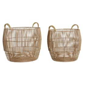 Basket set DKD Home Decor Metal Rattan (40 x 40 x 38 cm) by DKD Home Decor, Boxes - Ref: S3028712, Price: 68,58 €, Discount: %