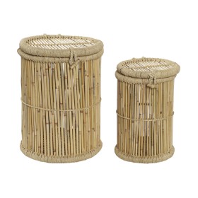 Set of Baskets DKD Home Decor Natural Bamboo Rope 44 x 44 x 60 cm by DKD Home Decor, Boxes - Ref: S3028729, Price: 88,41 €, D...