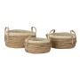 Set di Cestini DKD Home Decor Tropicale Fibra naturale Juncus (45 x 45 x 33 cm) (3 Pezzi) di DKD Home Decor, Scatole decorati...