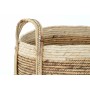 Basket set DKD Home Decor Tropical Natural Fibre Rushes (45 x 45 x 33 cm) (3 Pieces) by DKD Home Decor, Boxes - Ref: S3028752...