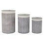 Lot de paniers DKD Home Decor Beige Gris Bambou 38 x 38 x 60 cm (3 Pièces) (2 Unités) de DKD Home Decor, Boîtes - Réf : S3028...