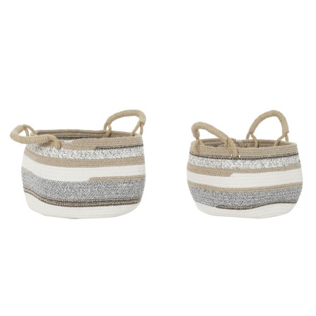 Conjunto de Cestas DKD Home Decor 30 x 30 x 20 cm Jute Boho de DKD Home Decor, Caixas - Ref: S3028810, Preço: 32,37 €, Descon...