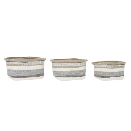 Set de basket DKD Home Decor Coton Jute (36 x 30 x 24 cm) de DKD Home Decor, Boîtes - Réf : S3028811, Prix : 60,06 €, Remise : %