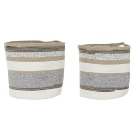 Basket set DKD Home Decor Cotton Jute (40 x 40 x 40 cm) by DKD Home Decor, Boxes - Ref: S3028812, Price: 51,35 €, Discount: %