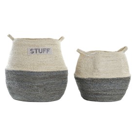 Conjunto de Cestas DKD Home Decor Fibra natural (40 x 40 x 38 cm) de DKD Home Decor, Caixas - Ref: S3028833, Preço: 40,10 €, ...