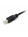 USB A to USB B Cable Startech USB2HAB30AC Black | Tienda24 Tienda24.eu