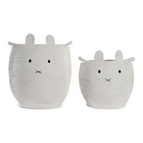 Lot de paniers DKD Home Decor Blanc Enfant Animal 35 x 35 x 49 cm (2 Unités) de DKD Home Decor, Boîtes - Réf : S3028863, Prix...