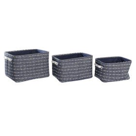 Conjunto de Cestas DKD Home Decor 38 x 28 x 25 cm Poliéster de DKD Home Decor, Caixas - Ref: S3028884, Preço: 25,64 €, Descon...