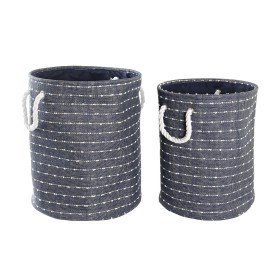 Conjunto de Cestas DKD Home Decor Poliéster (38 x 38 x 47 cm) de DKD Home Decor, Caixas - Ref: S3028885, Preço: 34,26 €, Desc...