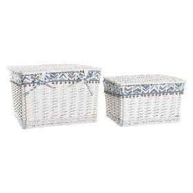 Conjunto de Cestas DKD Home Decor Poliéster vime (45 x 35 x 30 cm) de DKD Home Decor, Caixas - Ref: S3028898, Preço: 64,75 €,...