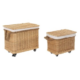 Basket set DKD Home Decor wicker (48 x 33 x 43 cm) by DKD Home Decor, Boxes - Ref: S3028904, Price: 127,93 €, Discount: %