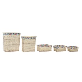 Juego de Cestas DKD Home Decor Poliéster Mimbre (47 x 35 x 56 cm) de DKD Home Decor, Cajas - Ref: S3028918, Precio: 84,08 €, ...