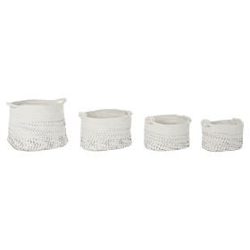 Basket set DKD Home Decor White Black Boho 36 x 36 x 33 cm (4 Pieces) by DKD Home Decor, Boxes - Ref: S3028928, Price: 56,56 ...