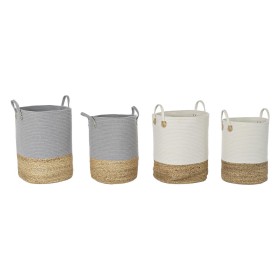 Juego de Cestas DKD Home Decor 40 x 40 x 52 cm Fibra natural Boho (2 Unidades) de DKD Home Decor, Cajas - Ref: S3028933, Prec...