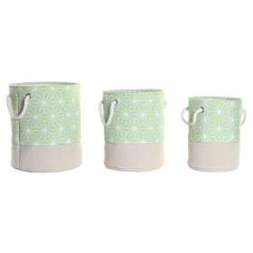 Conjunto de Cestas DKD Home Decor Poliéster EVA Geométrico (30 x 30 x 35 cm) de DKD Home Decor, Caixas - Ref: S3028964, Preço...