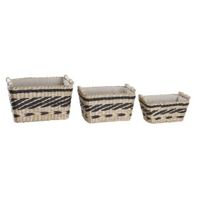 Basket set DKD Home Decor Polyester Colonial Fibre (38 x 26 x 24 cm) by DKD Home Decor, Boxes - Ref: S3028972, Price: 55,22 €...