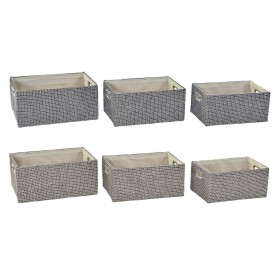 Set de basket DKD Home Decor 40,5 x 28 x 18 cm Polyester (2 Unités) de DKD Home Decor, Boîtes - Réf : S3028997, Prix : 51,17 ...