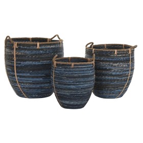 Basket set DKD Home Decor Navy Blue 56 x 56 x 60 cm by DKD Home Decor, Boxes - Ref: S3029002, Price: 219,69 €, Discount: %