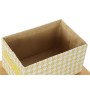 Conjunto de Caixas de Organização Empilháveis DKD Home Decor Cinzento Azul Amarelo 40 x 30 x 20 cm | Tienda24 - Global Online Shop Tienda24.eu