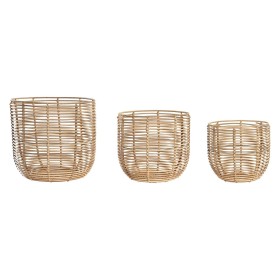 Basket set DKD Home Decor Metal PP (36 x 36 x 32 cm) by DKD Home Decor, Boxes - Ref: S3029039, Price: 54,55 €, Discount: %