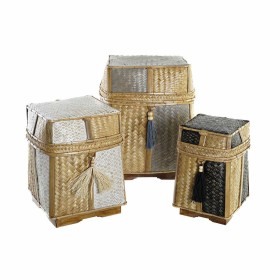 Basket set DKD Home Decor Natural 33 x 33 x 40 cm Bamboo 32 x 32 x 40 cm Boho by DKD Home Decor, Boxes - Ref: S3029044, Price...