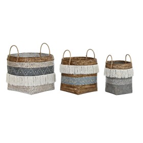 Set de basket DKD Home Decor 49 x 49 x 57 cm Bambou Boho de DKD Home Decor, Boîtes - Réf : S3029047, Prix : 147,31 €, Remise : %