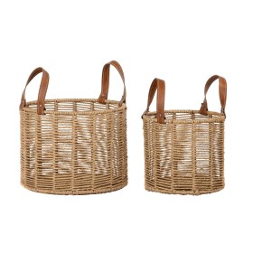 Basket set DKD Home Decor 32 x 32 x 26 cm Metal Rope 32 x 32 x 39 cm Boho by DKD Home Decor, Boxes - Ref: S3029056, Price: 80...