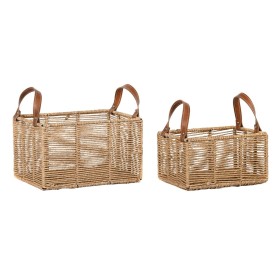 Conjunto de Cestas DKD Home Decor Metal Corda Boho (36 x 27 x 33 cm) (36 x 27 x 20 cm) de DKD Home Decor, Caixas - Ref: S3029...