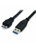 Cable USB a Micro USB Startech USB3AUB50CMB Negro | Tienda24 Tienda24.eu