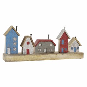 Figura Decorativa DKD Home Decor Multicolor Ferro Casas (60 x 10 x 24 cm) de DKD Home Decor, Adornos - Ref: S3029095, Preço: ...