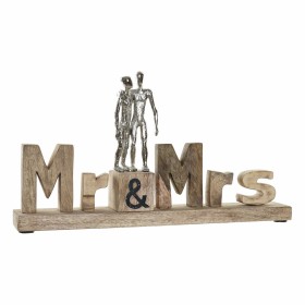 Figura Decorativa DKD Home Decor Mr & Mrs Prateado Alumínio (51 x 7,5 x 28 cm) de DKD Home Decor, Adornos - Ref: S3029109, Pr...